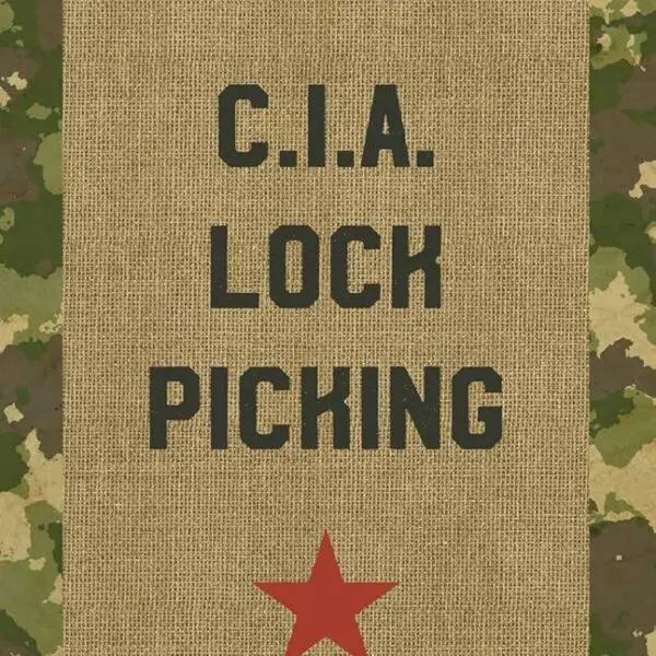 Lock Picking: Field Operative Training Manual book cover, simple beige background with bold black title text